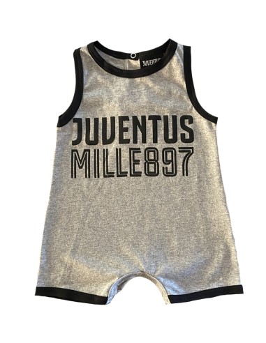 Body Juventus neonato senza maniche da 0 a 12 mesi colore grigio