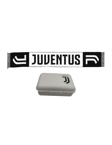 Portamerenda + Sciarpa Juventus in scatola regalo
