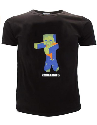 T-Shirt Minecraft Taglie da 10 a 16 Anni nero