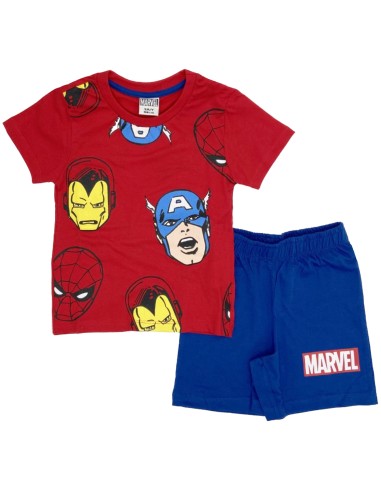 Completo T-shirt con Pantaloncino Avengers da 3 a 7 anni
