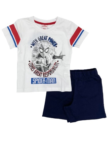 Completo Spiderman T-shirt con pantaloncini da 3 a 7 anni