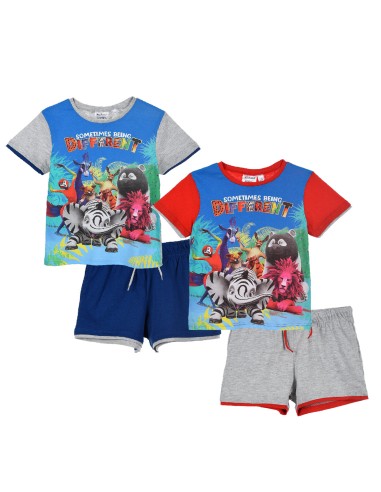 N. 2 Completi bambino Safari Maglietta con pantaloncini da 3 a 6 anni